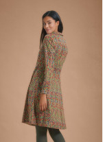 Ethnic Printed Long Sleeve Shirt Dress